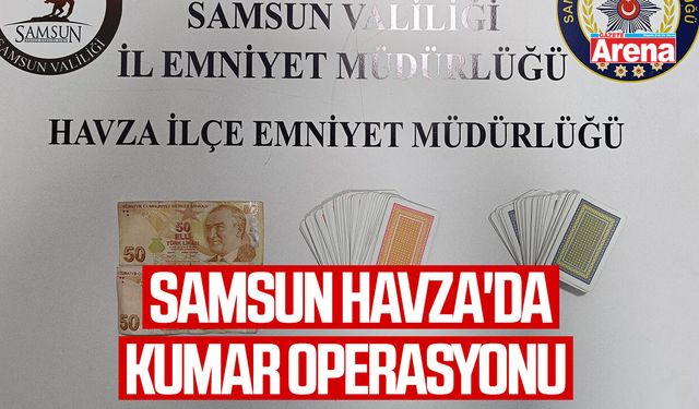 Samsun Havza'da kumar operasyonu