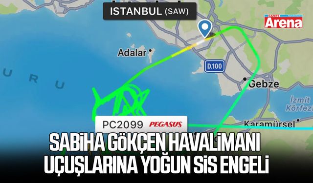 Sabiha Gökçen Havalimanı uçuşlarına yoğun sis engeli