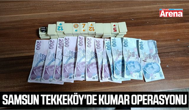 Samsun Tekkeköy'de kumar operasyonu
