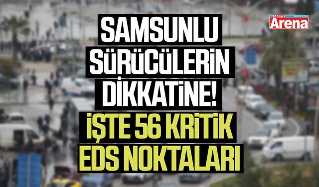 Samsun'da araç sahipleri dikkat! İşte 56 kritik nokta