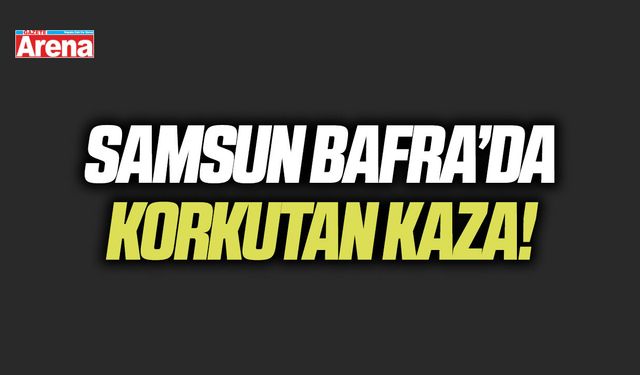 Samsun Bafra'da otomobil tarlaya uçtu