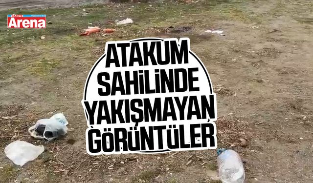 Samsun'da Atakum sahiline yakışmayan görüntüler