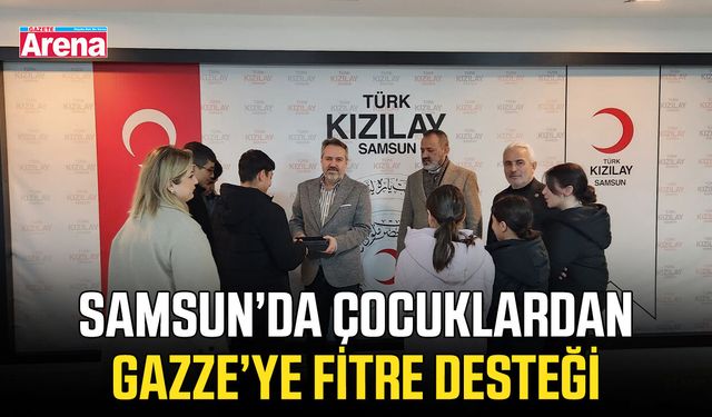 Samsun’da çocuklardan Gazze’ye fitre desteği