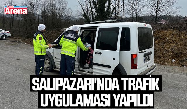 Salıpazarı'nda trafik uygulaması yapıldı