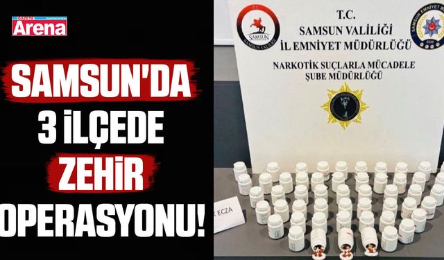 Samsun'da 3 ilçede zehir operasyonu!