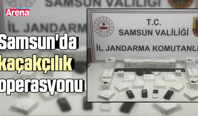 Samsun'da kaçakçılık operasyonu