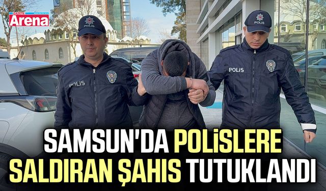 Samsun'da polislere saldıran şahıs tutuklandı