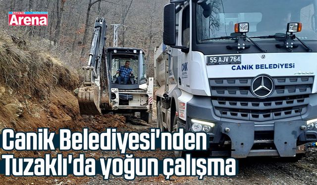 Canik Belediyesi'nden Tuzaklı'da yoğun çalışma