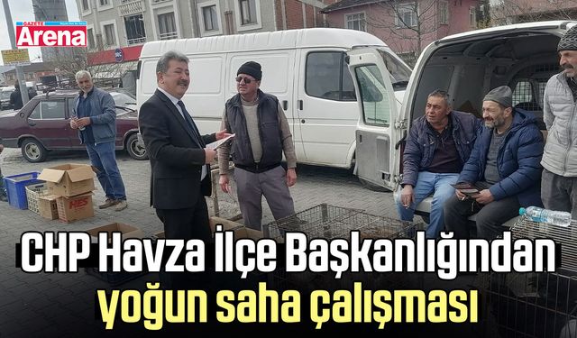 CHP Havza İlçe Başkanlığından yoğun saha çalışması