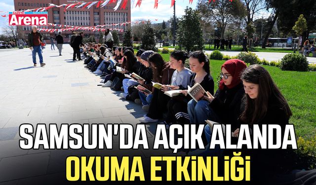 Samsun'da açık alanda okuma etkinliği