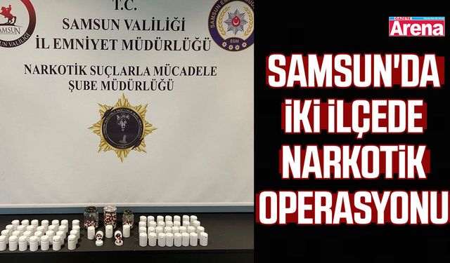 Samsun'da iki ilçede narkotik operasyonu
