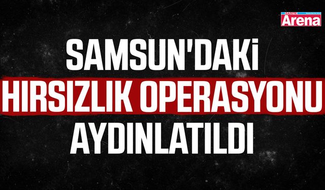 Samsun'daki hırsızlık operasyonu aydınlatıldı