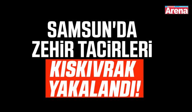 Samsun'da zehir tacirleri kıskıvrak yakalandı!