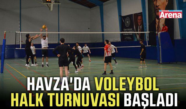 Havza'da voleybol halk turnuvası başladı