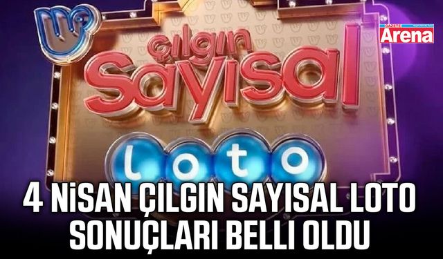 4 Nisan Çılgın Sayısal Loto sonuçları belli oldu