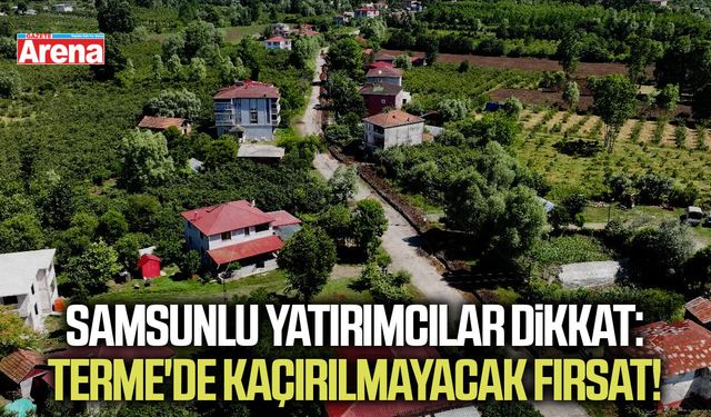 Samsunlu yatırımcılar dikkat: Terme'de kaçırılmayacak fırsat