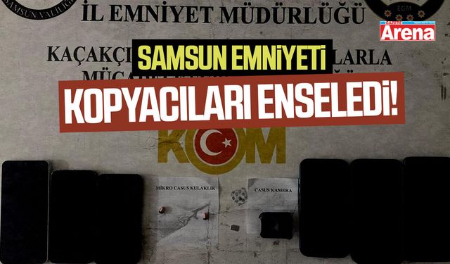 Samsun ehliyet sınavında yakalanan kopyacılar yakalandı