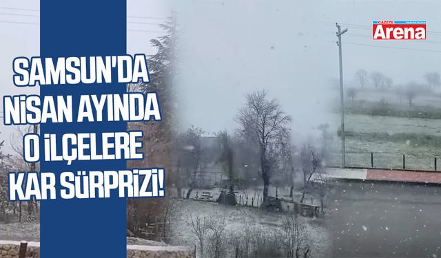 Samsun'da nisan ayında o ilçelere kar sürprizi