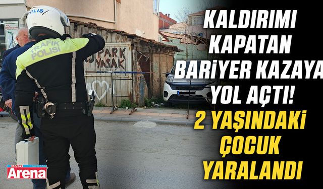 Samsun'da kaldırımı kapatan bariyer kazaya yol açtı!