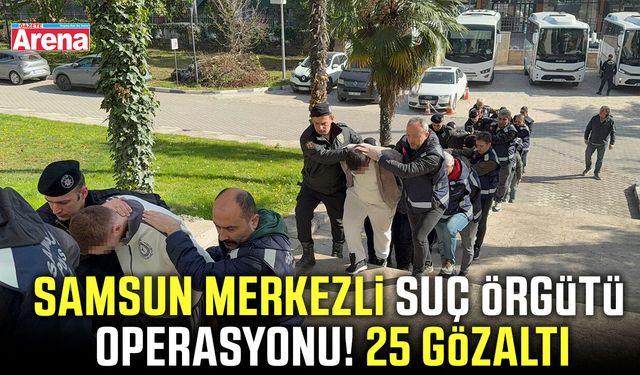 Samsun merkezli suç örgütü operasyonu! 25 gözaltı