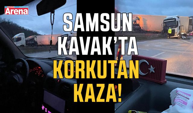 Samsun'da korkutan kaza!
