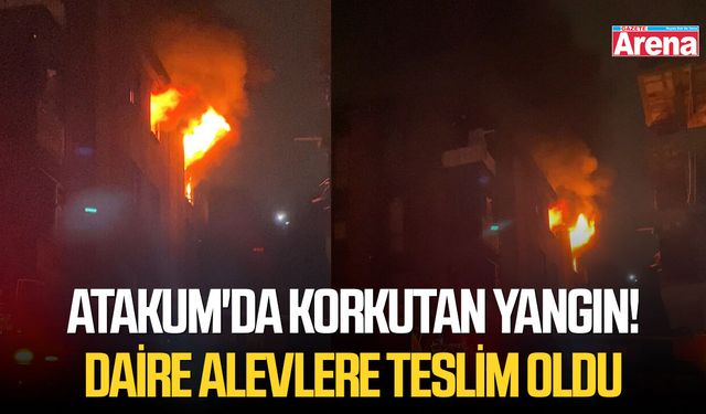 Atakum'da korkutan yangın! Daire alevlere teslim oldu