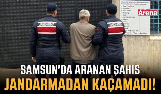 Samsun'da aranan şahıs jandarmadan kaçamadı!