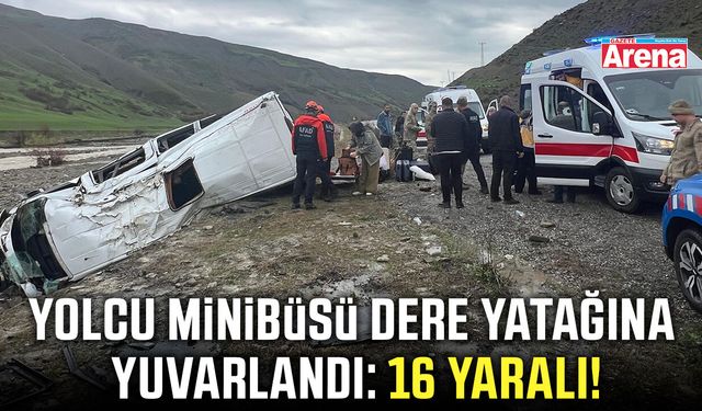Yolcu minibüsü dere yatağına yuvarlandı!
