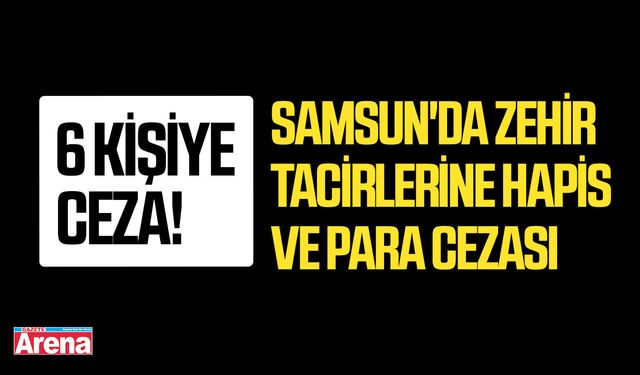 Samsun'da zehir tacirlerine hapis ve para cezası