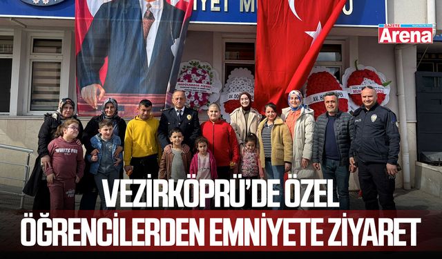 Vezirköprü’de özel öğrencilerden emniyete ziyaret