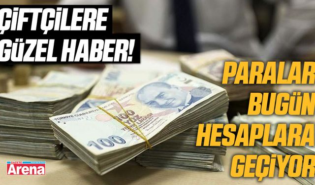 Çiftçilere güzel haber! Paralar bugün hesaplara geçiyor