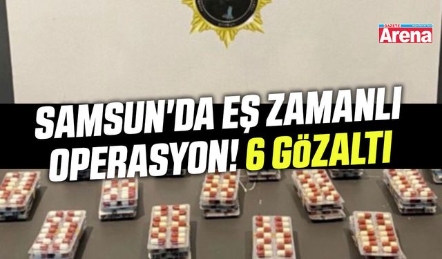 Samsun'da eş zamanlı operasyon! 6 gözaltı