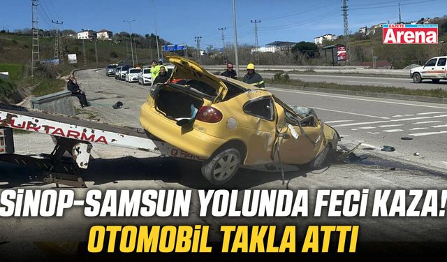 Sinop-Samsun yolunda feci kaza!
