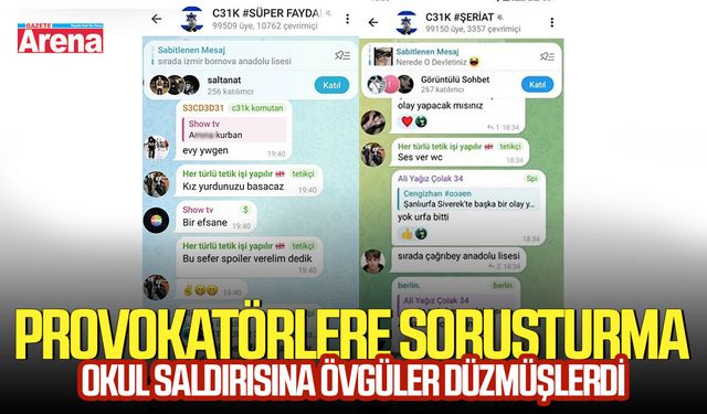 Okul saldırısına övgüler düzmüşlerdi! Provokatörlere soruşturma