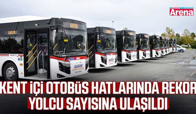 Samsun'da kent içi otobüs hatlarında rekor yolcu