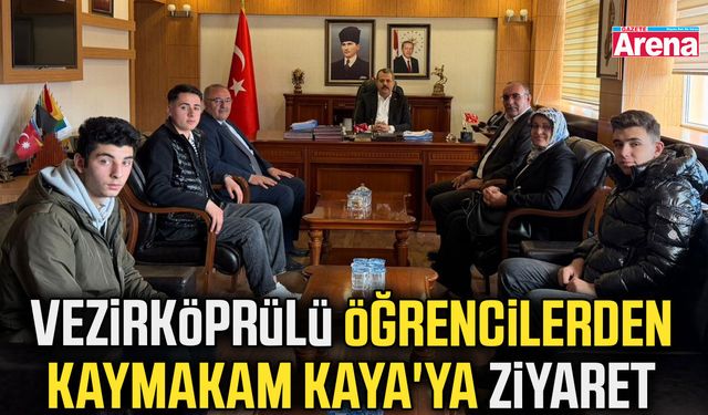 Vezirköprülü öğrencilerden Kaymakam Kaya'ya ziyaret