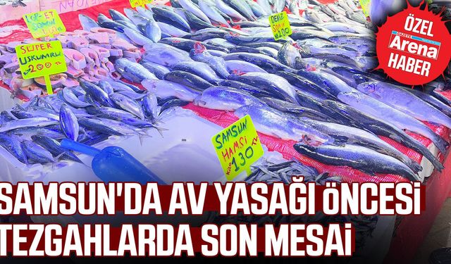 Samsun'da av yasağı öncesi tezgahlarda son mesai
