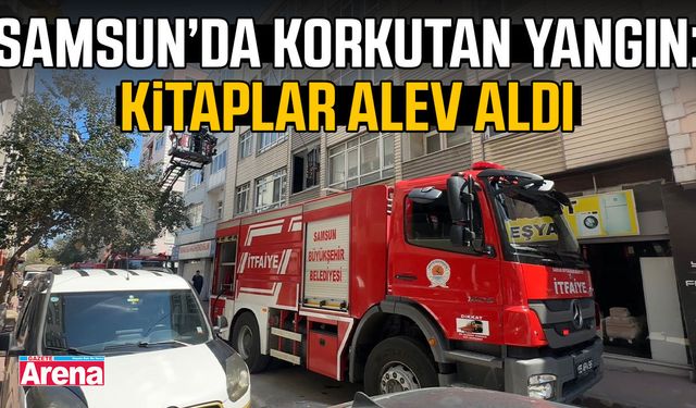 Samsun'daki balkon yangını paniğe neden oldu!