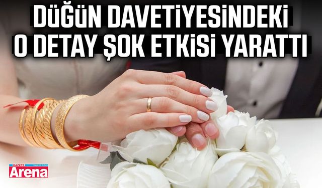 Düğün davetiyesindeki o detay şok etkisi yarattı