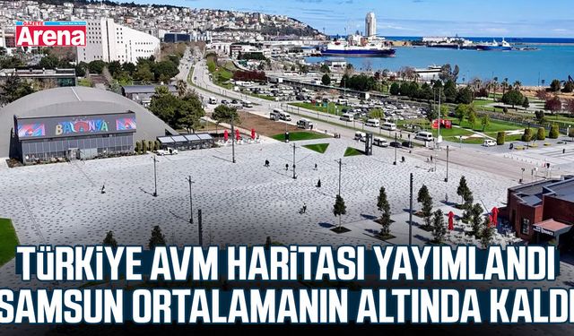 AVM haritasında Samsun ortalamanın altında