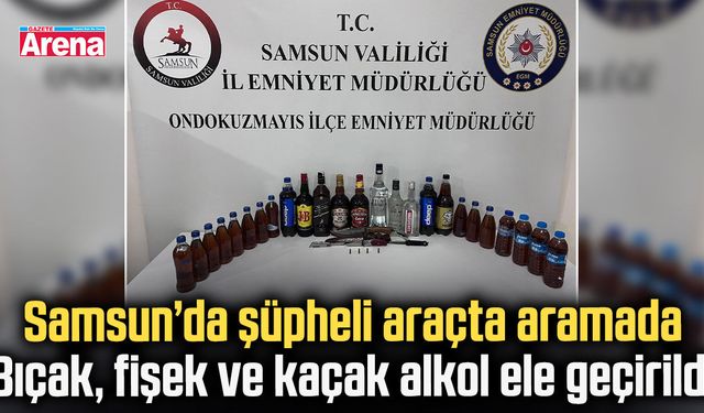 Samsun'da alkollü sürücüye polis engeli