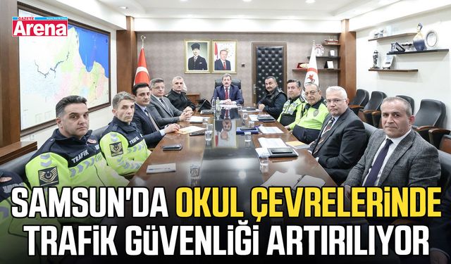Samsun'da okul çevrelerinde trafik güvenliği artırılıyor