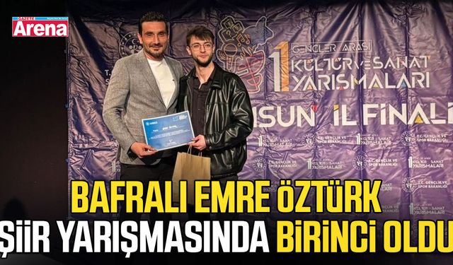 Bafralı Emre Öztürk'ten il birinciliği