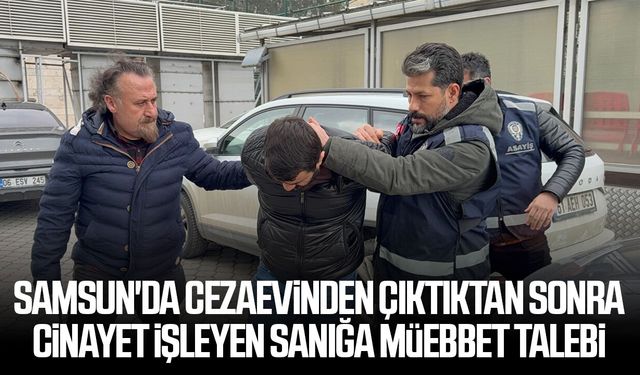 Samsun'da cezaevinden çıktıktan sonra cinayet işleyen sanığa müebbet talebi