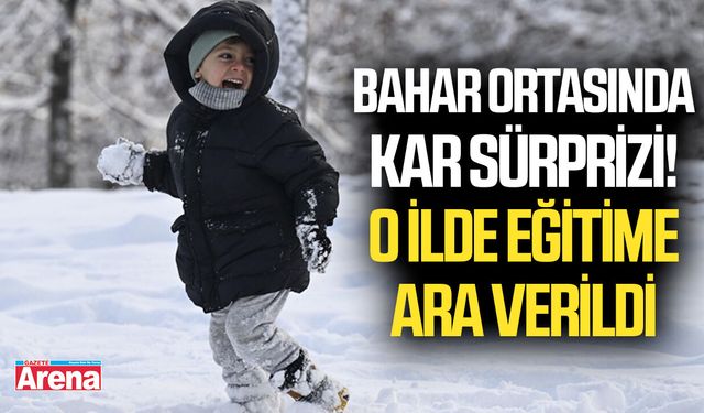 Bahar ortasında kar sürprizi! O ilde eğitime ara verildi