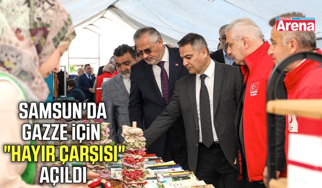 Samsun'da Gazze için "Hayır Çarşısı" açıldı