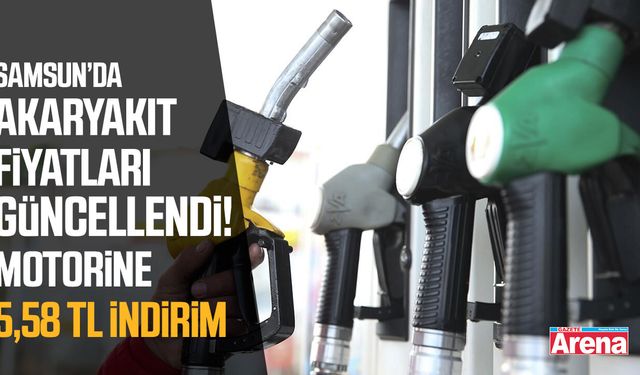 Samsun'da akaryakıt fiyatları güncellendi!