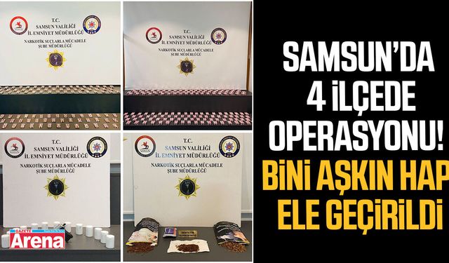 Samsun'da 4 ilçede yasaklı madde operasyonu!