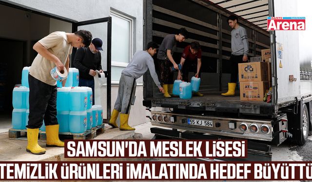 Samsun'daki meslek lisesi temizlik ürünleri imalatında hedef büyüttü