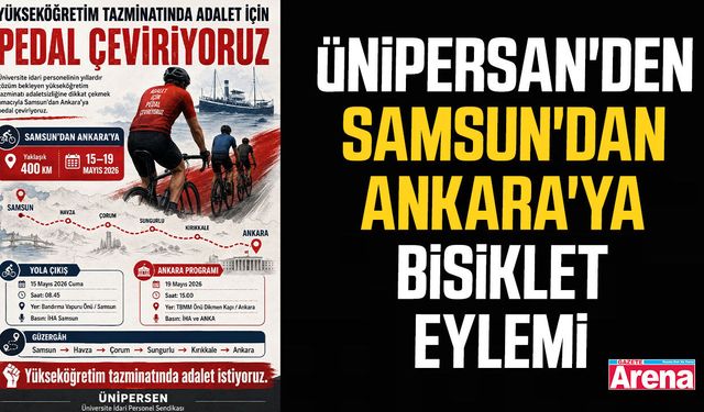 ÜNİPERSAN'den Samsun'dan Ankara'ya bisiklet eylemi
